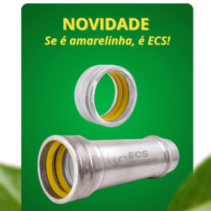 tubo com vedação amarela